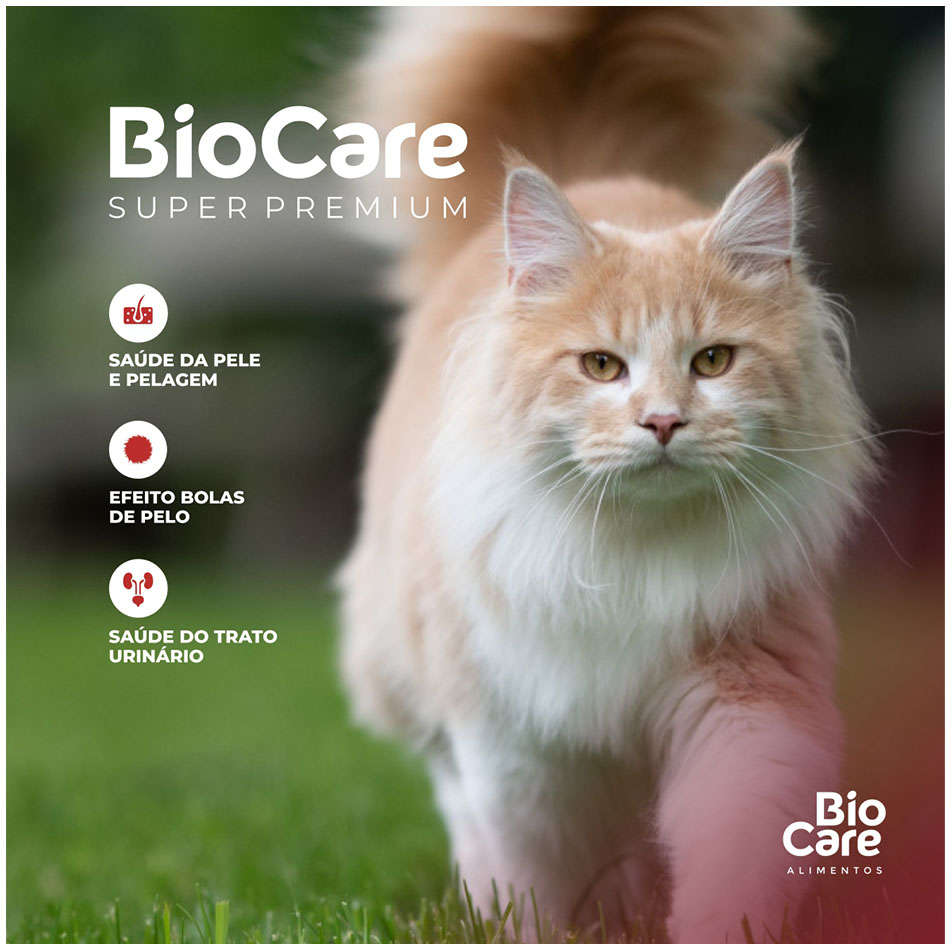 Ração Seca Biocare Super Premium Salmão para Gatos Castrados - 10,1Kg