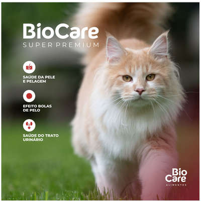 Ração Seca Biocare Super Premium Salmão para Gatos Castrados”