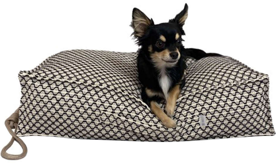 Cama Pufe Snooze Pisco Preto e Branco - Tam. P