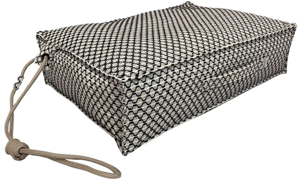 Cama Pufe Snooze Pisco Preto e Branco - Tam. P