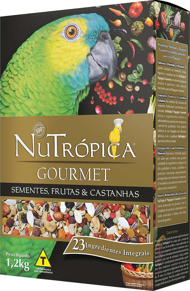 Ração Nutrópica Gourmet para Papagaios - 1,2Kg