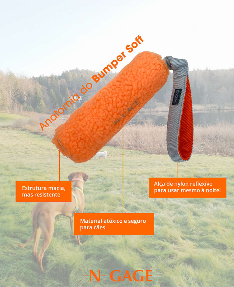 Brinquedo Mordedor Bumper Soft Laranja para Cães - Tam. Único