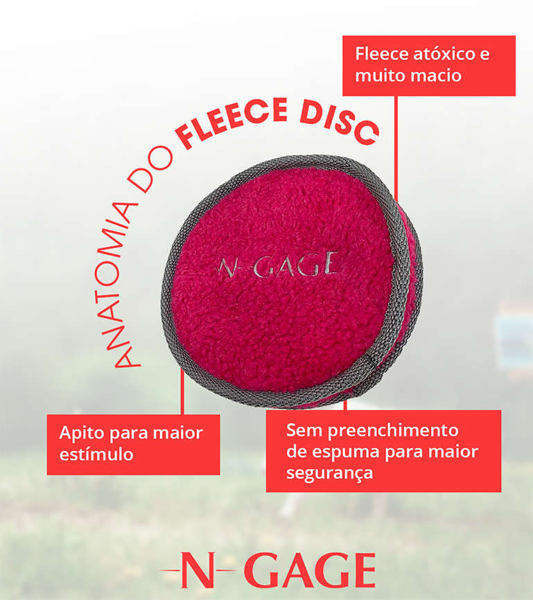 Brinquedo Mordedor Squeaker Disc Vermelho para Cães - Tam. Único