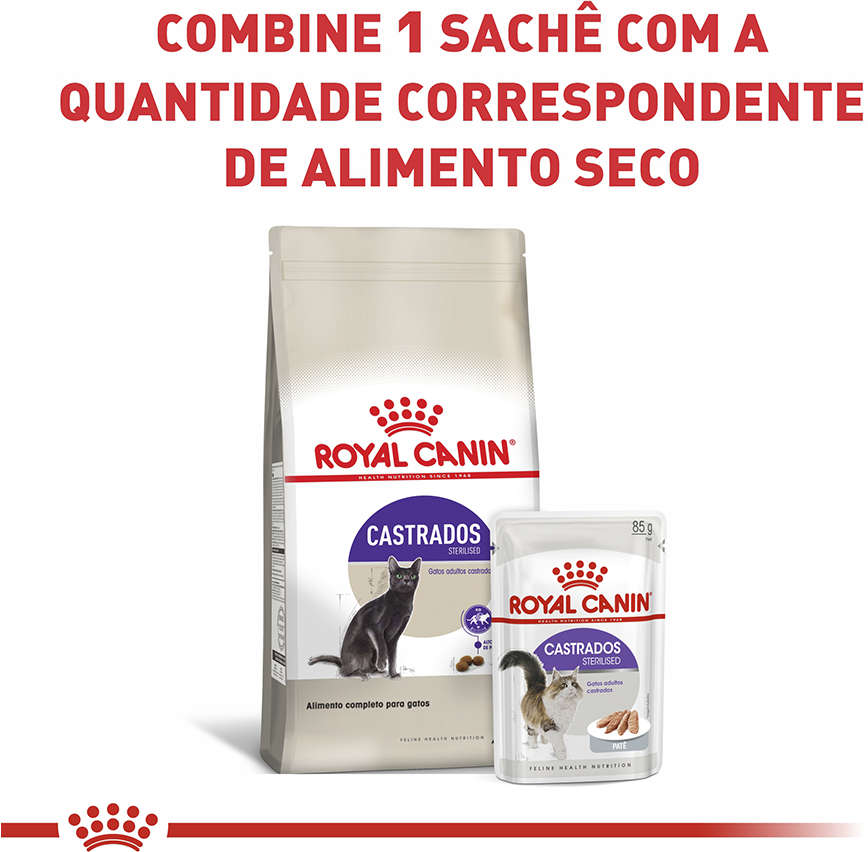 Ração Úmida Royal Canin Sterilised Patê para Gatos Adultos Castrados - 85 g