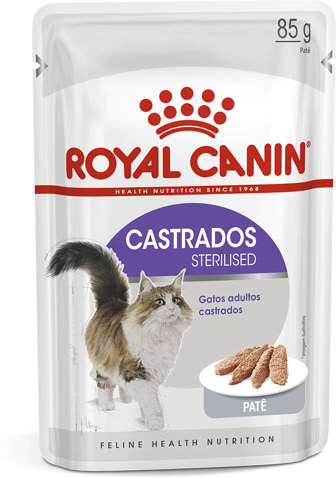 Ração Úmida Royal Canin Sterilised Patê para Gatos Adultos Castrados - 85 g