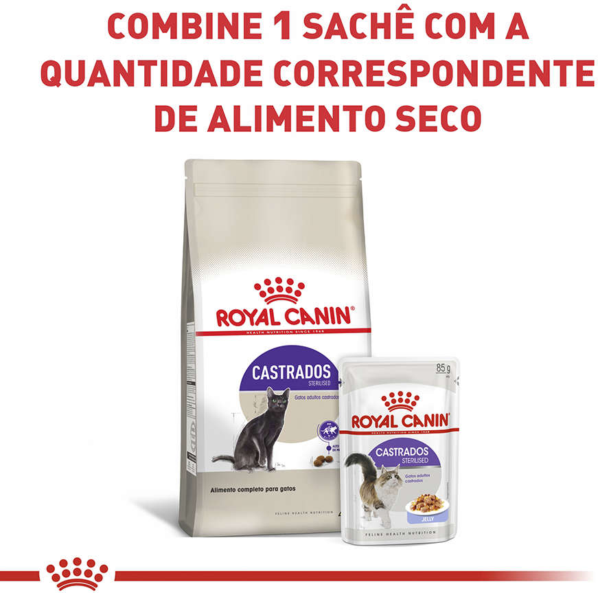 Ração Úmida Royal Canin Sterilised Jelly para Gatos Adultos Castrados - 85 g