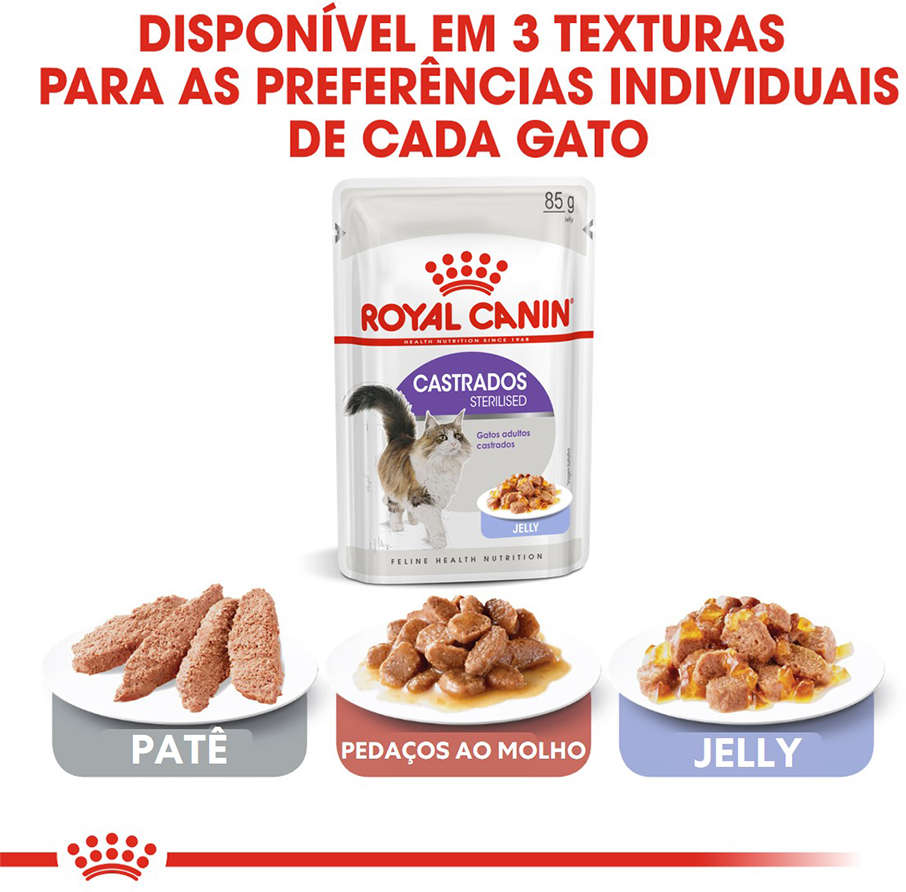 Ração Úmida Royal Canin Sterilised Jelly para Gatos Adultos Castrados - 85 g