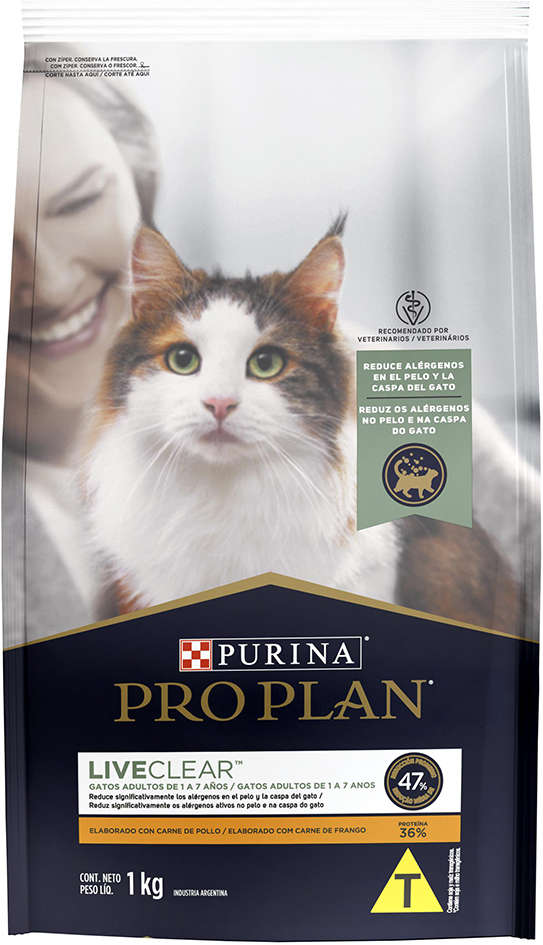 Ração Seca Nestlé Purina Pro Plan Live Clear Frango para Gatos Adultos - 1Kg