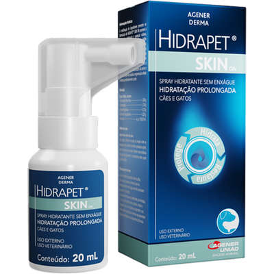 Spray Hidratante Hidrapet Skin On Agener União para Cães e Gatos”