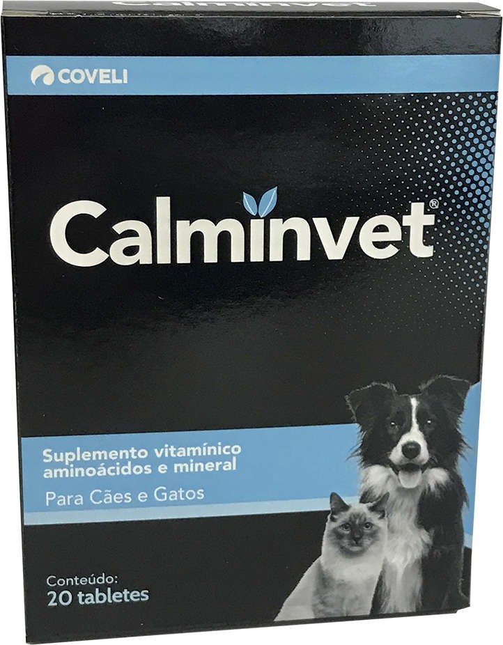Suplemento Vitamínico Coveli Calminvet para Cães e Gatos - 20 Tabletes