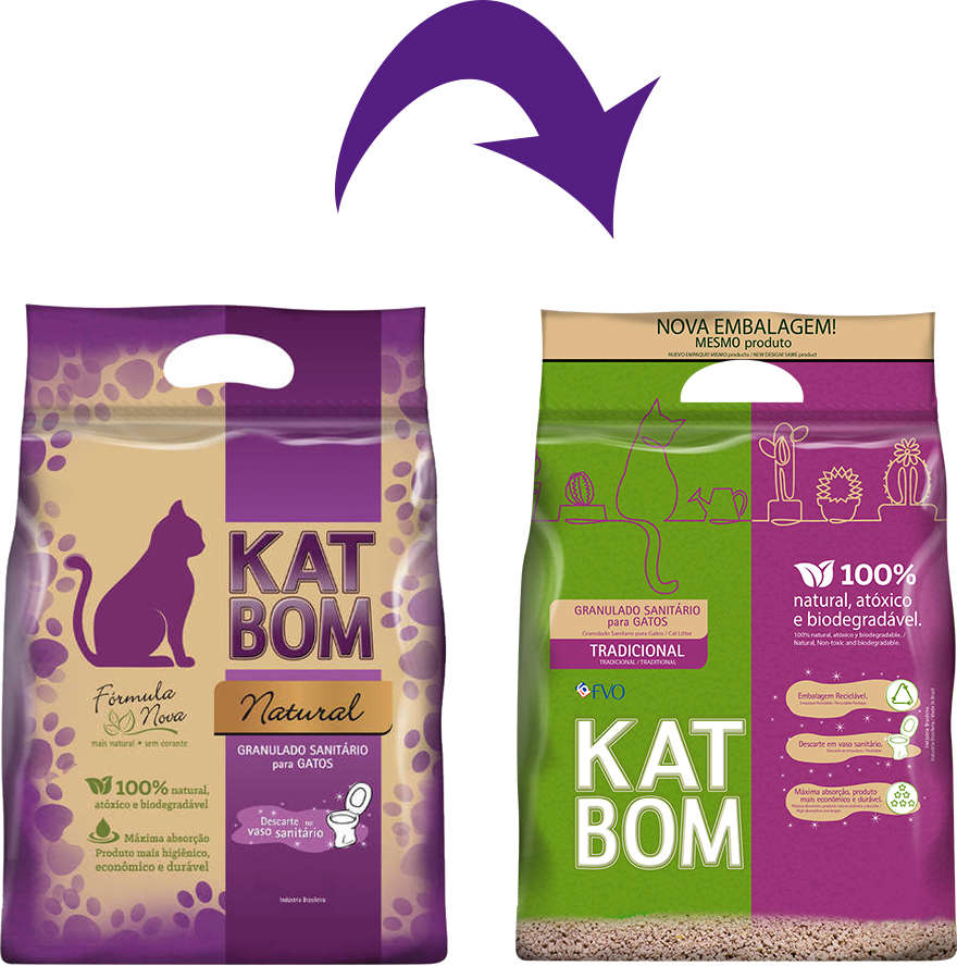 Granulado Sanitário Katbom Natural para Gatos - 3Kg