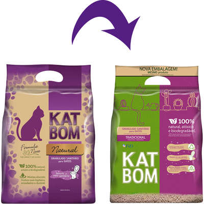 Granulado Sanitário Katbom Natural para Gatos