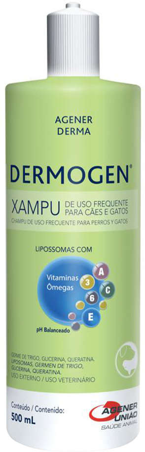 Shampoo Agener União Dermogen Equilíbrio para Cães e Gatos - 500 mL