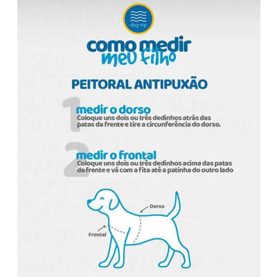 Kit Guia Premium + Peitoral Antipuxão Dog Trip Brasil Sunset para Cães