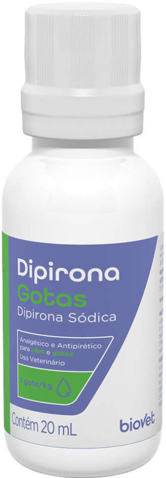 Analgésico Dipirona Biovet em Gotas - 20 mL