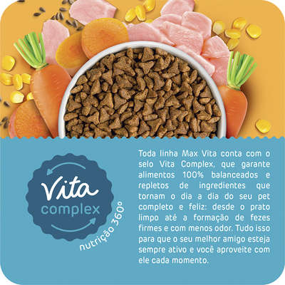 Ração Seca Total Max Cat Vita Selection Frango para Gatos Castrados
