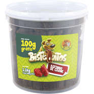 Balde Bistequitos Petitos Bifinho Sabor Carne para Cães - 1,1Kg