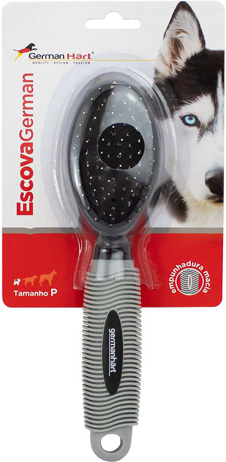 Escova GermanHart Grooming Borracha Sem Bolinha para Cães - Tam. P