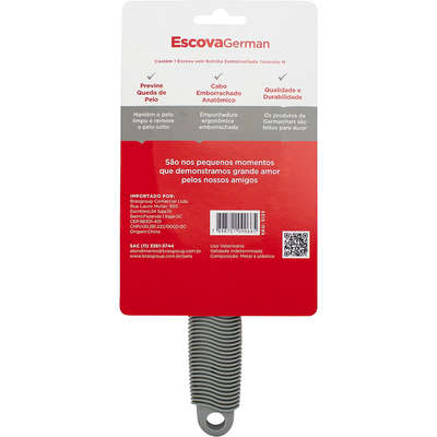 Escova GermanHart Grooming Borracha Sem Bolinha para Cães