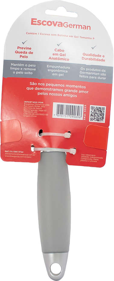 Escova GermanHart Grooming Gel Sem Bolinha para Cães - Tam. P