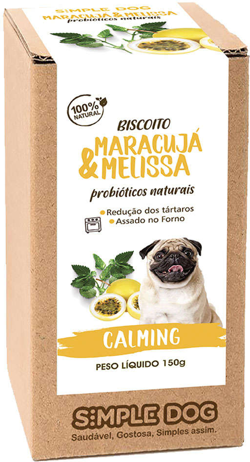 Biscoito Simple Dog Maracujá e Melissa para Cães - 150 g