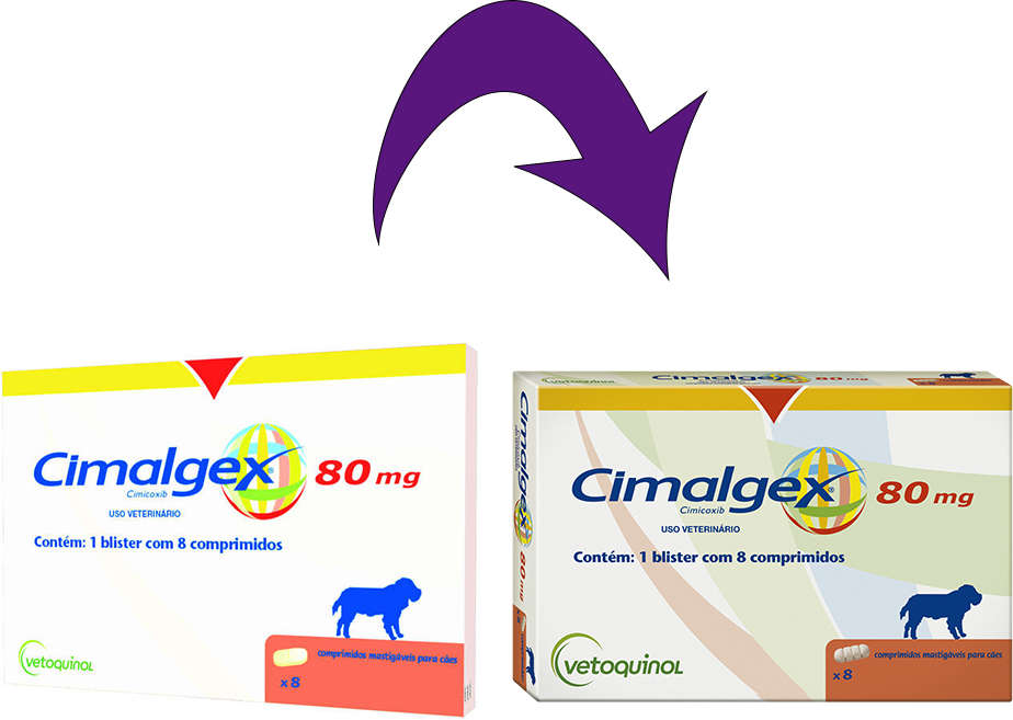 Anti-Inflamatório Vetoquinol Cimalgex Cimicoxib 8 Comprimidos - 80 mg