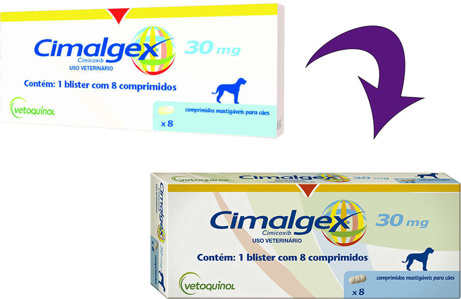 Anti-Inflamatório Vetoquinol Cimalgex Cimicoxib 8 Comprimidos - 30 mg