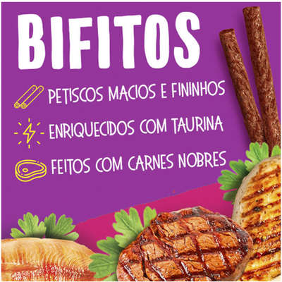 Petisco Kelco Kelcat Bifitos Carne
