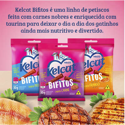 Petisco Kelco Kelcat Bifitos Carne