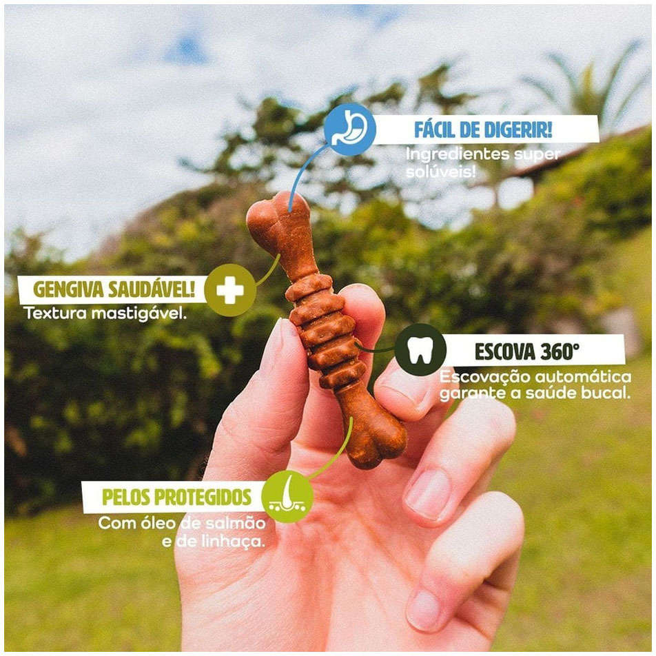 Petisco Dentalight Dent Fresh 360 Óleos de Salmão e Linhaça para Cães - 150 g