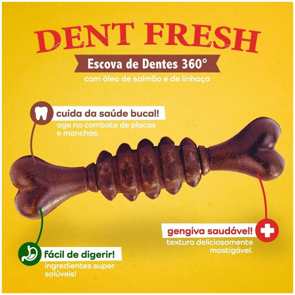 Petisco Dentalight Dent Fresh 360 Óleos de Salmão e Linhaça para Cães - 150 g