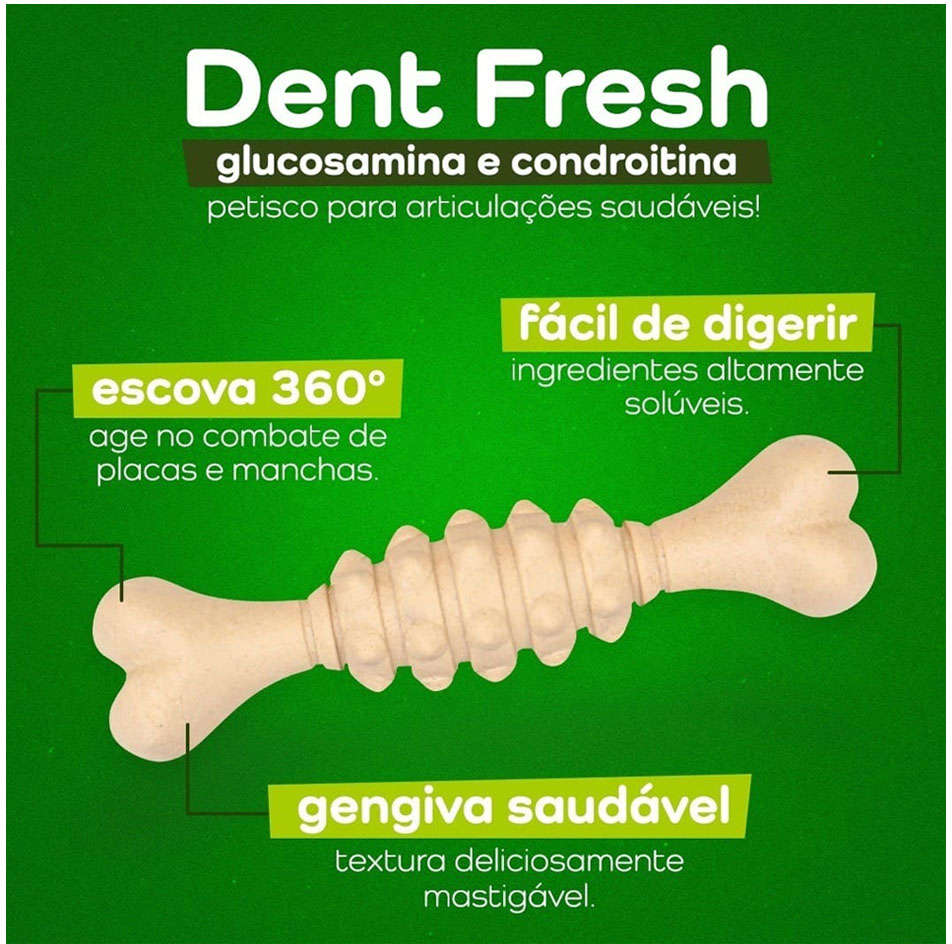 Petisco Dentalight Dent Fresh 360 Glucosamina e Condroitina para Cães - 150 g