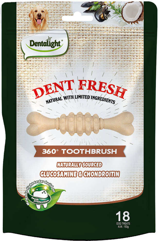 Petisco Dentalight Dent Fresh 360 Glucosamina e Condroitina para Cães - 150 g