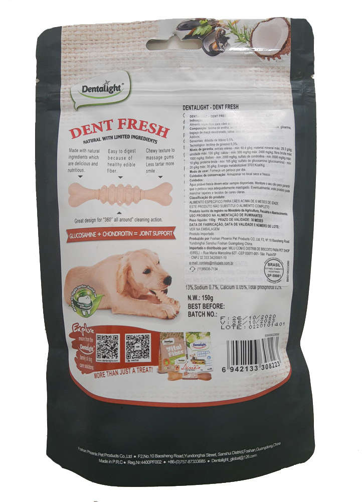 Petisco Dentalight Dent Fresh 360 Glucosamina e Condroitina para Cães - 150 g