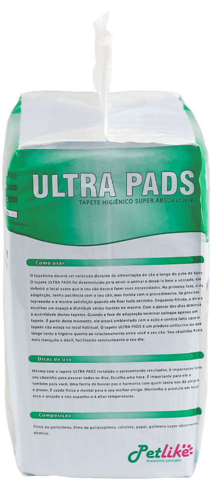 Tapete Higiênico PetLike Ultra Pads 80 cm - 30 Unidades