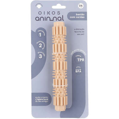 Brinquedo Bastão com Cerdas Interativo para Cães