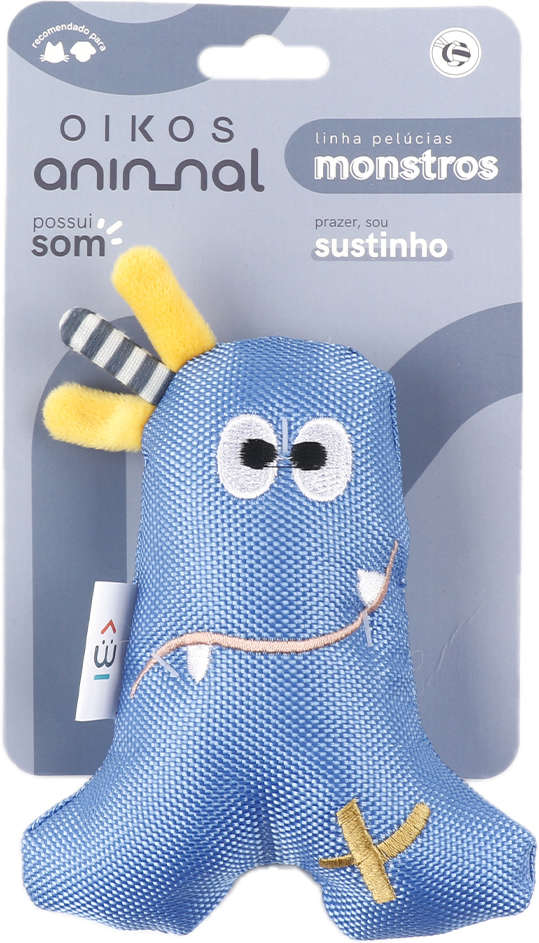 Brinquedo Pelúcia Monstro Sustinho para Cães e Gatos - Tam. Único