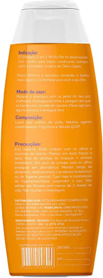 Shampoo Meau 5 em 1 para Cães e Gatos - 500 mL