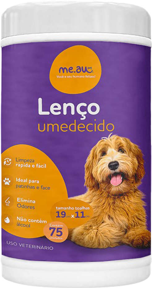 Lenço Umedecido Meau para Cães e Gatos - 75 Unidades