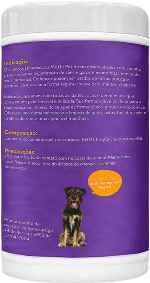 Lenço Umedecido Meau para Cães e Gatos - 75 Unidades