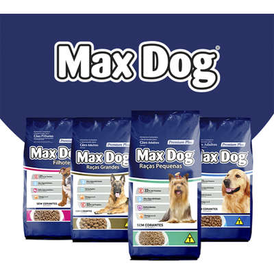 Ração Seca Max Dog para Cães Adultos Raças Pequenas