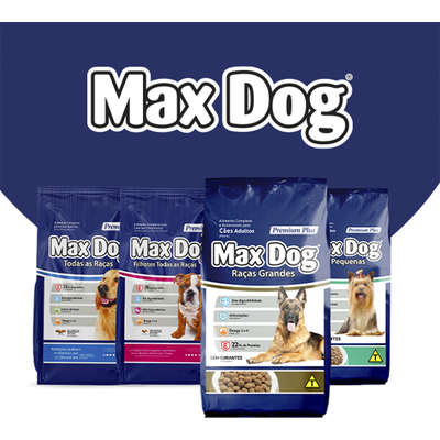 Ração Seca Max Dog para Cães Adultos Raças Grandes
