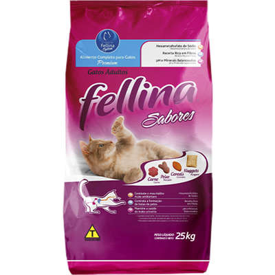 Ração Seca Fellina Sabores para Gatos Adultos
