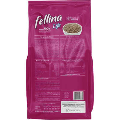 Ração Seca Fellina Life para Gatos Adultos