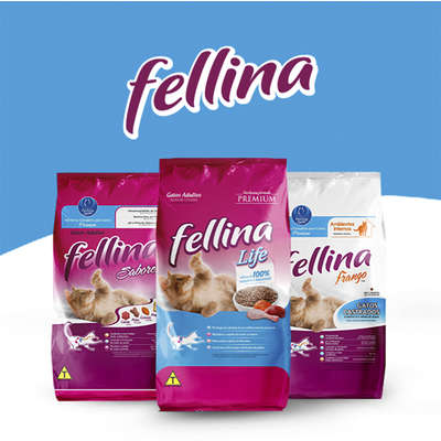 Ração Seca Fellina Life para Gatos Adultos