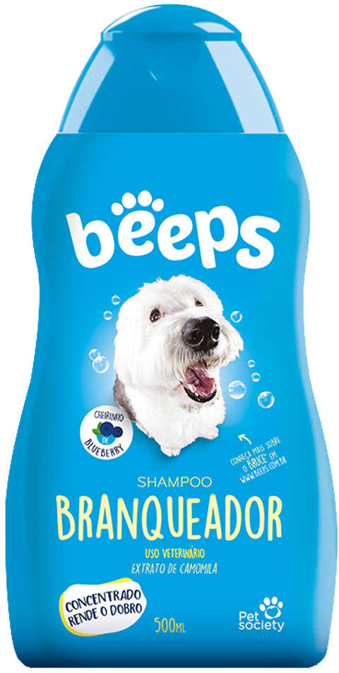 Shampoo Pet Society Beeps Branqueador - 500 mL