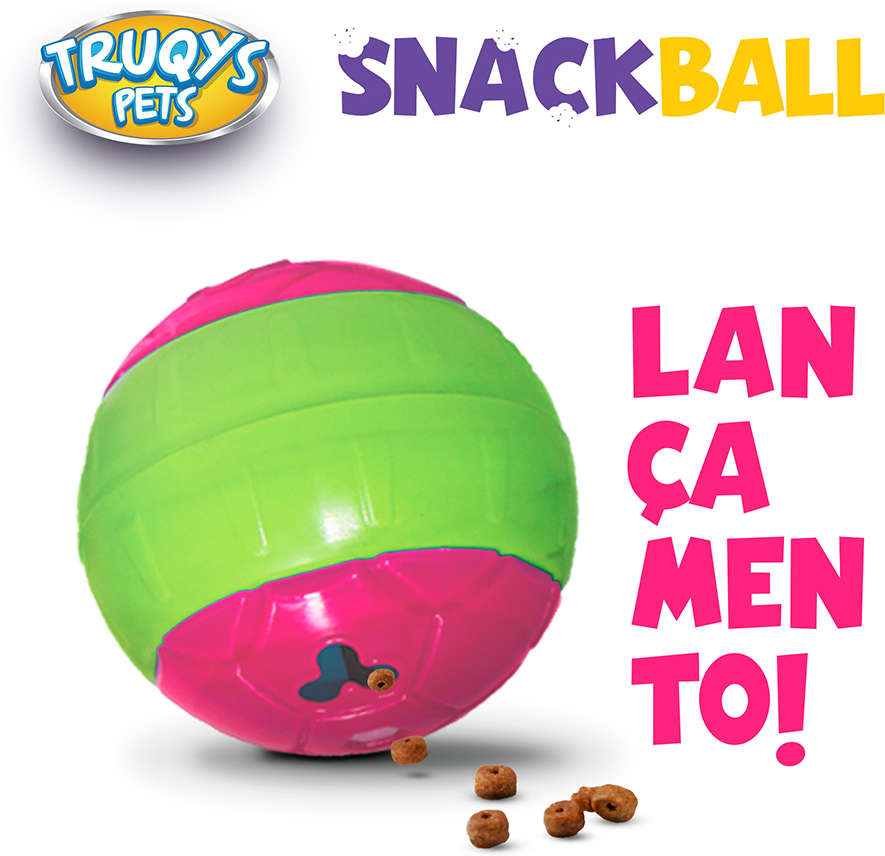 Brinquedo Bolinha Petisqueira Rosa - Tam. Único