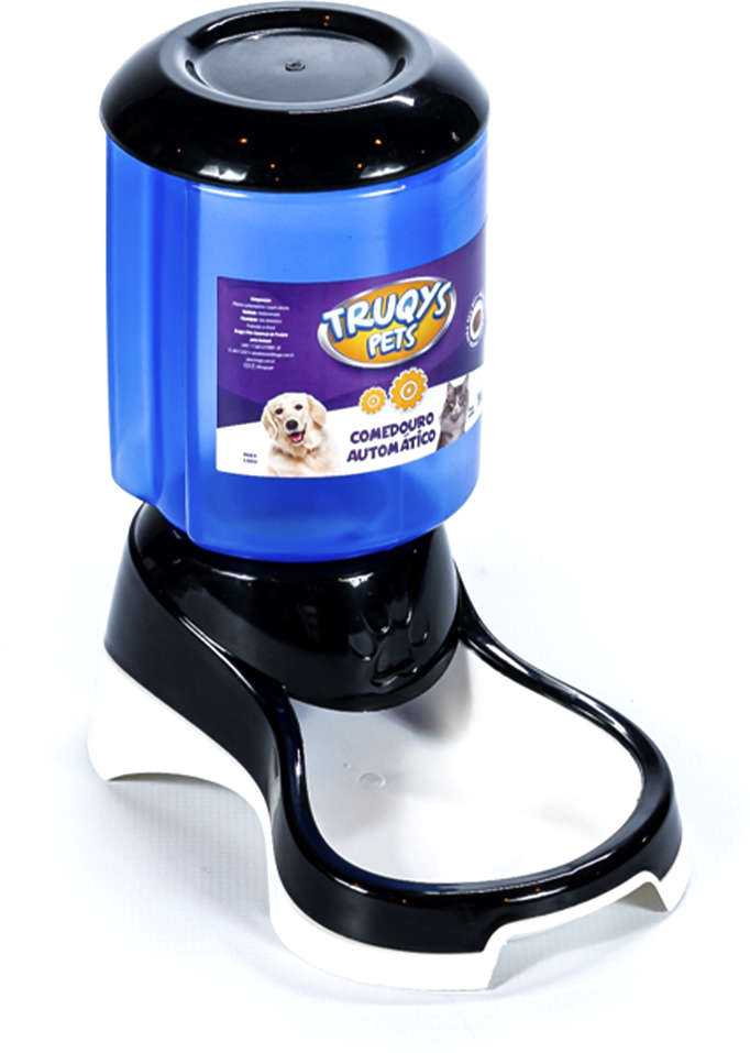 Comedouro Automático Truqys Pets Preto com Galão - 1Kg