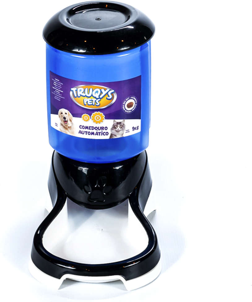 Comedouro Automático Truqys Pets Preto com Galão - 1Kg