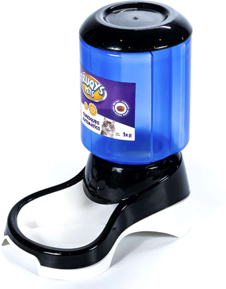Comedouro Automático Truqys Pets Preto com Galão - 1Kg